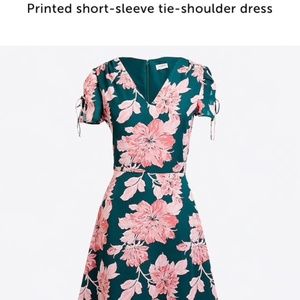 J. Crew Floral Mini Dress in Pink and Green